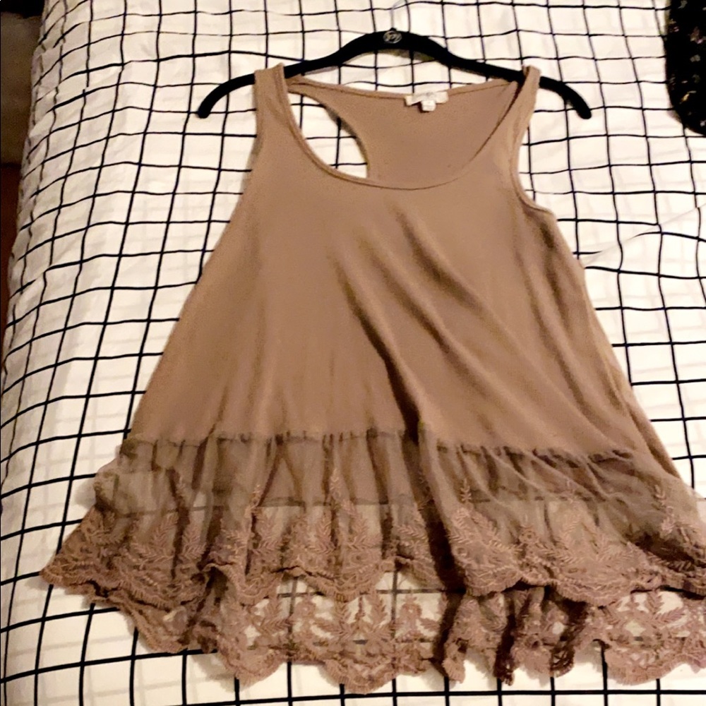 Brown tank top
